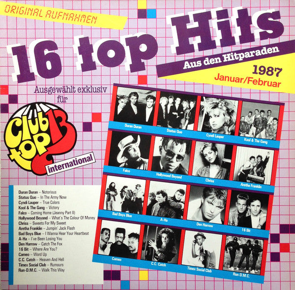 Various : Club Top 13 - 16 Top Hits International - Januar/Februar 1987 (LP, Comp)