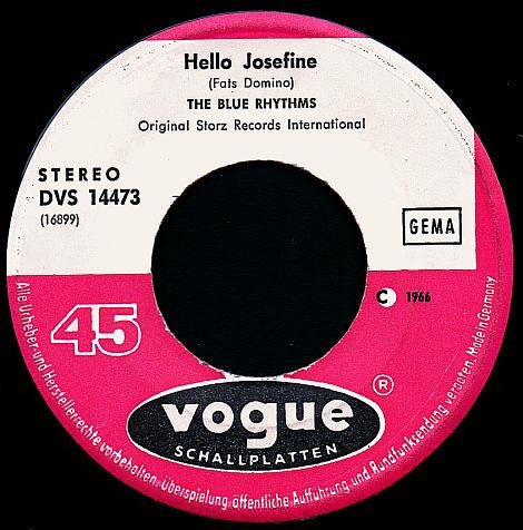 The Blue Rhythms : So-La-La - Ha-Ha-Ha (7", Single)