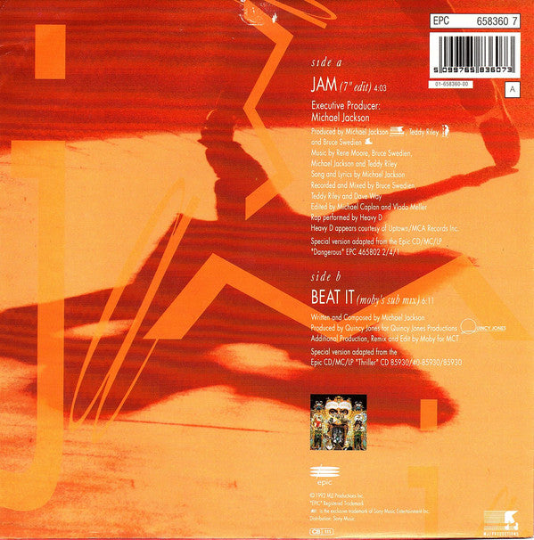 Michael Jackson : Jam (7", Single)