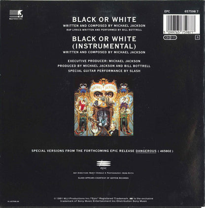 Michael Jackson : Black Or White (7", Single)