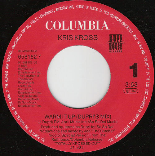 Kris Kross : Warm It Up (7", Single)