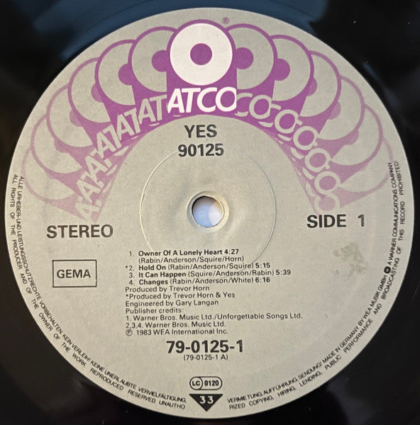 Yes : 90125 (LP, Album)