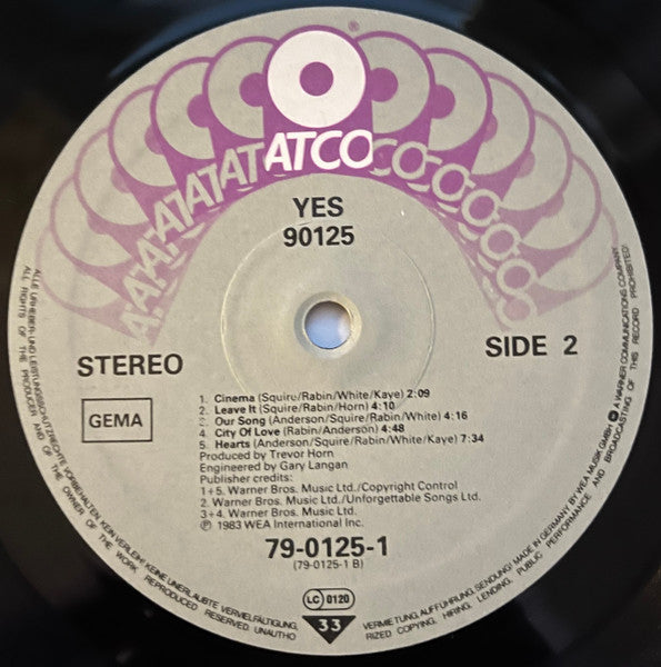 Yes : 90125 (LP, Album)