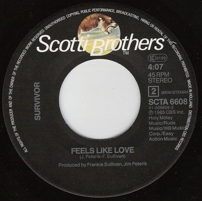 Survivor : Burning Heart (7", Single)