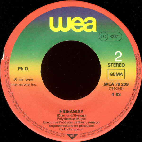 Ph.D. : I Won't Let You Down (7", Single)