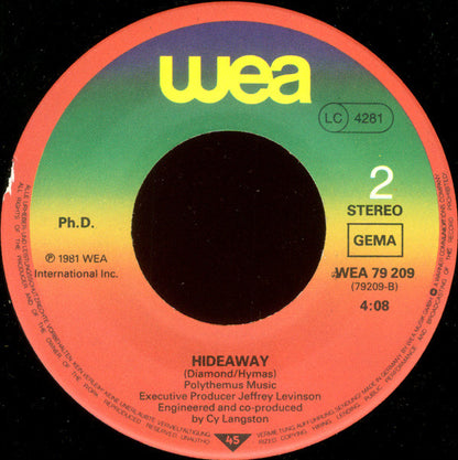 Ph.D. : I Won't Let You Down (7", Single)