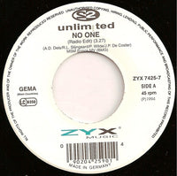 2 Unlimited : No One (7")