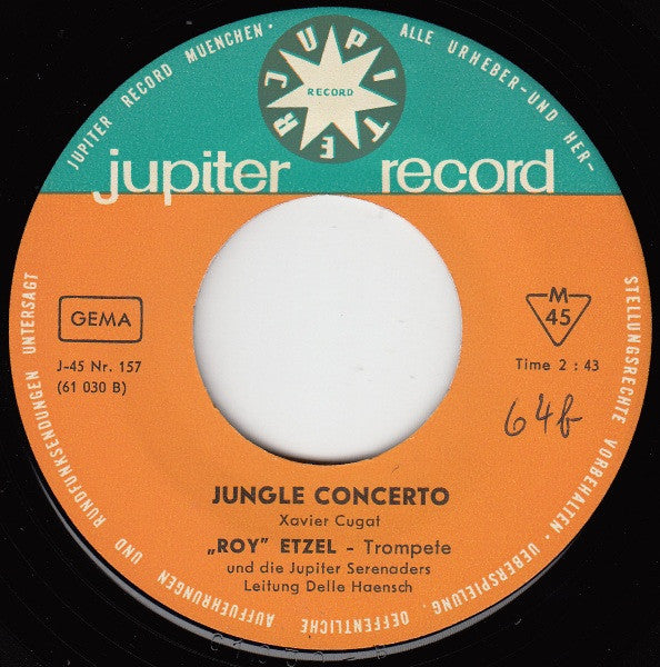 Roy Etzel Und  Die Jupiter Serenaders : Jungle Concerto (7", Single)