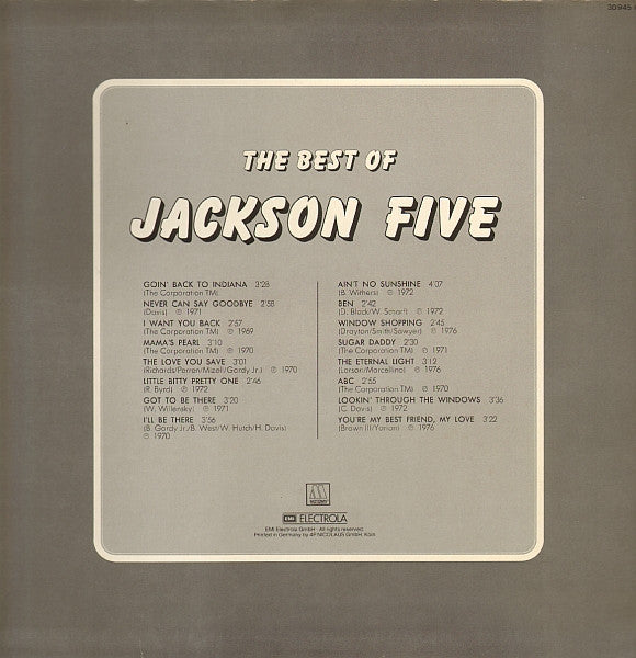 The Jackson Five* : The Best Of Jackson Five (LP, Comp, Club)