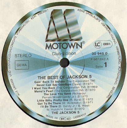 The Jackson Five* : The Best Of Jackson Five (LP, Comp, Club)