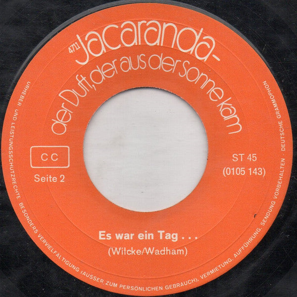 Fiete Wacker : Der Duft, Der Aus Der Sonne Kam - 4711 Jacaranda (7", Single)