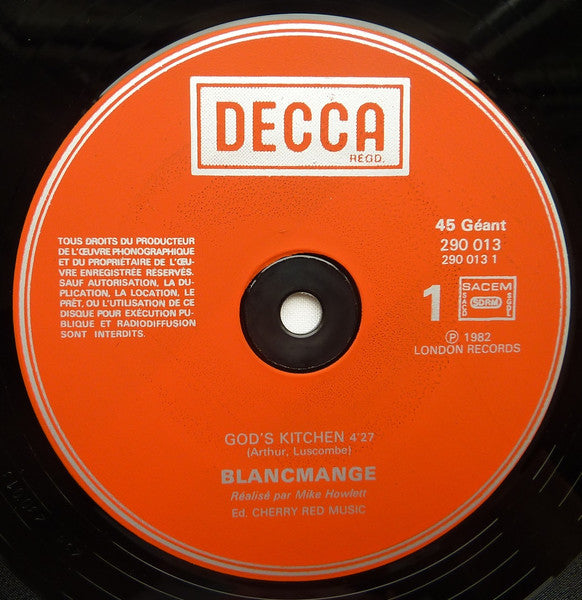 Blancmange : God's Kitchen / I've Seen The Word (12", Single)