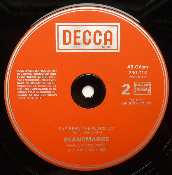 Blancmange : God's Kitchen / I've Seen The Word (12", Single)
