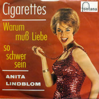 Anita Lindblom : Cigarettes (7", Single, Mono)