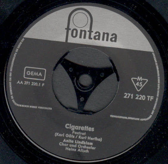 Anita Lindblom : Cigarettes (7", Single, Mono)