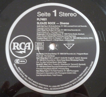 Various : Sleaze Rock - Smash It (LP, Comp)