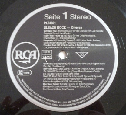 Various : Sleaze Rock - Smash It (LP, Comp)