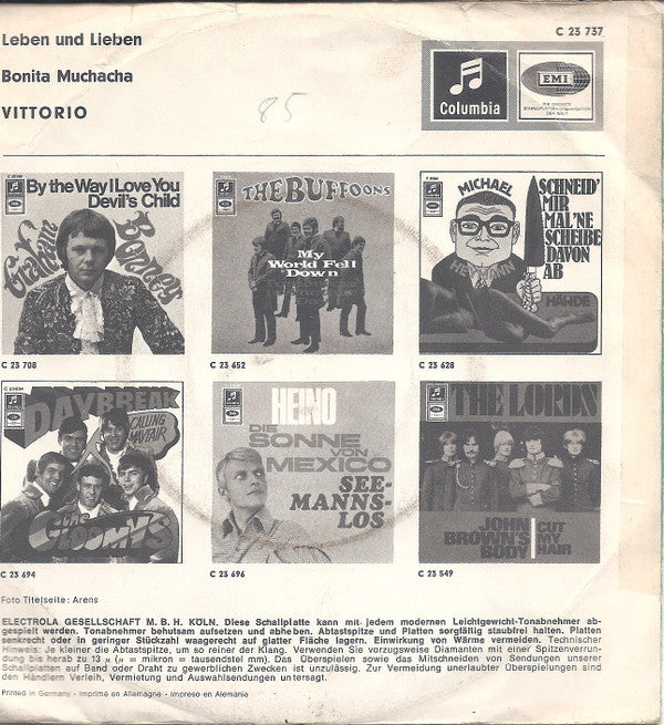 Vittorio Casagrande : Leben Und Lieben / Bonita Muchacha (7", Single)