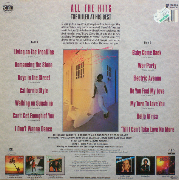 Eddy Grant : The Killer At His Best - All The Hits (LP, Comp)