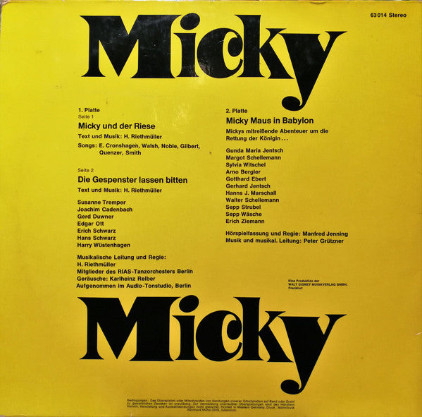 Various : Micky (2xLP, Comp, Club, RE, S/Edition)
