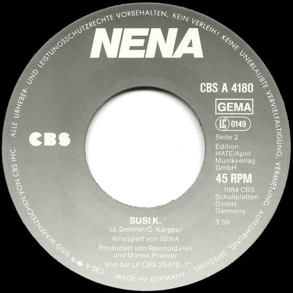 Nena : Rette Mich (7", Single)