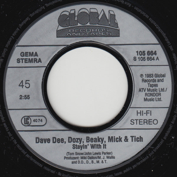 Dave Dee, Dozy, Beaky, Mick And Tich* : Staying With It (7", Single)