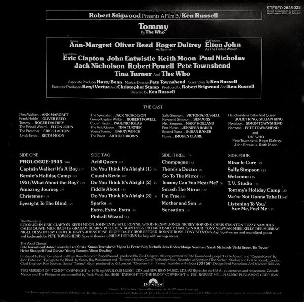 Various : Tommy (Original Soundtrack Recording) (2xLP, Album, Gat)