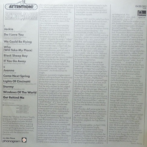 Scott Walker : Attention! Scott Walker! (LP, Comp)