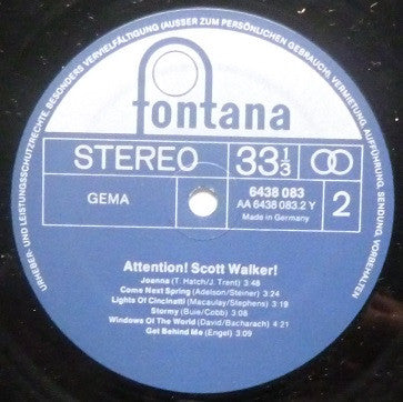 Scott Walker : Attention! Scott Walker! (LP, Comp)