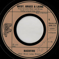 West, Bruce & Laing : Backfire (7", Single)