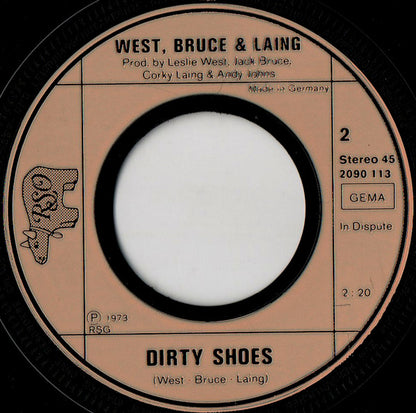 West, Bruce & Laing : Backfire (7", Single)