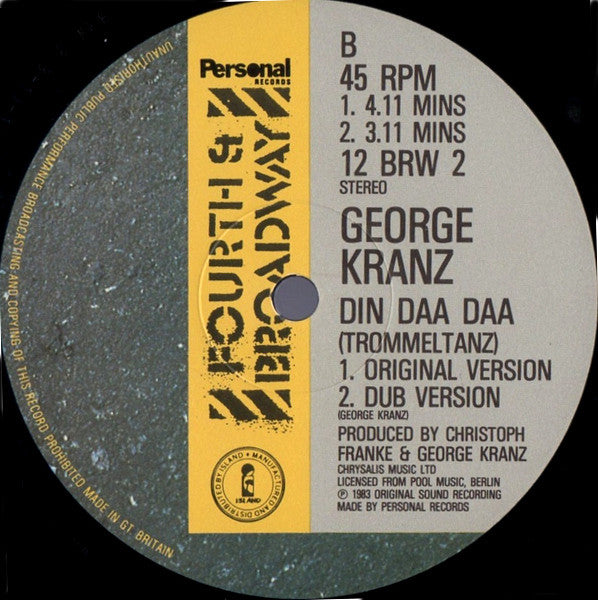George Kranz : Din Daa Daa (Trommeltanz) (12")