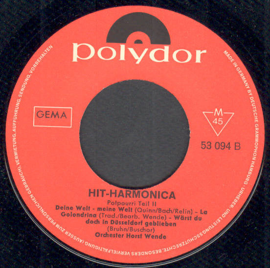 Horst Wende : Hit Harmonika (7", Single, Mono)