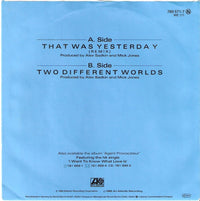 Foreigner : That Was Yesterday (7", Single)