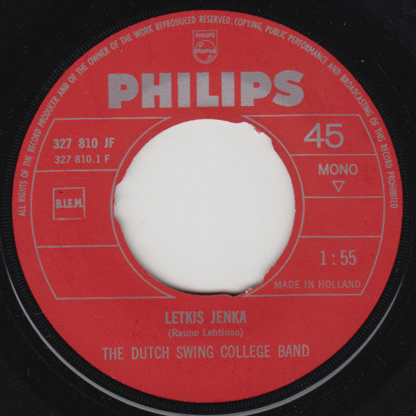 The Dutch Swing College Band : Letkis Jenka / When The Sun Says Goodnight To The Mountains (The French Song) (7", Single, Mono)