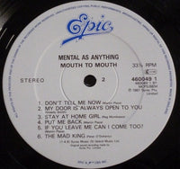 Mental As Anything : Mouth To Mouth (LP, Album)