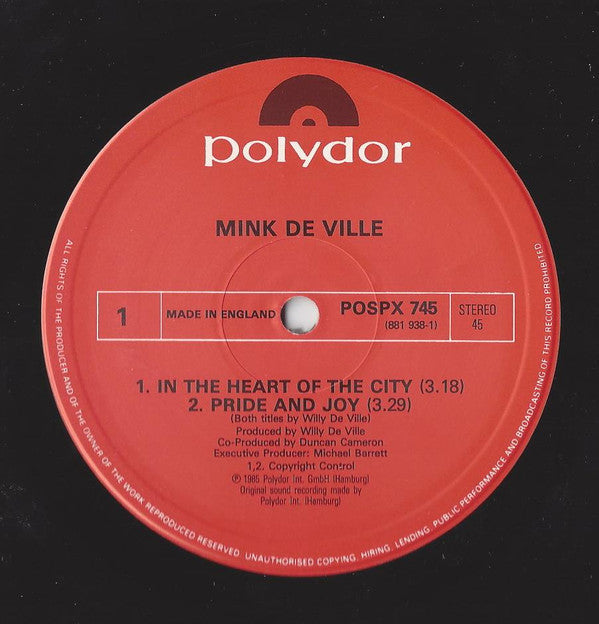 Mink DeVille : In The Heart Of The City (12")