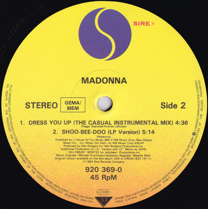 Madonna : Dress You Up (12", Maxi)
