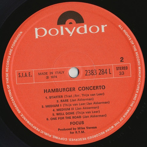 Focus (2) : Hamburger Concerto (LP, Album)