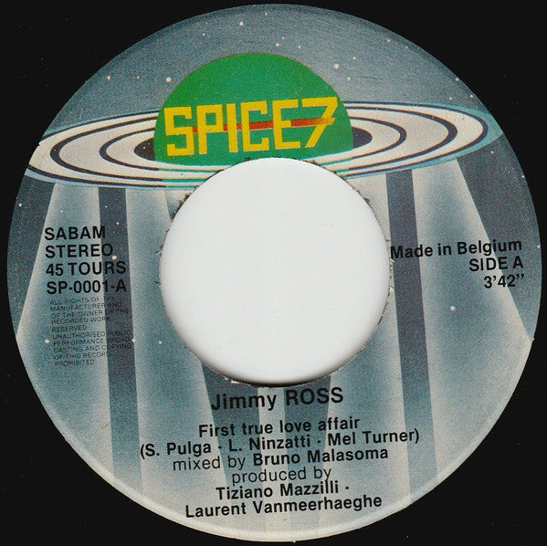 Jimmy Ross : First True Love Affair (7", Single)
