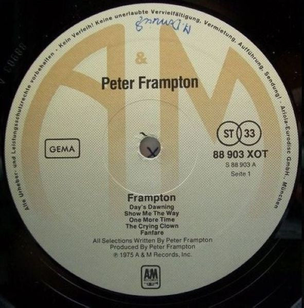 Peter Frampton : Frampton (LP, Album)