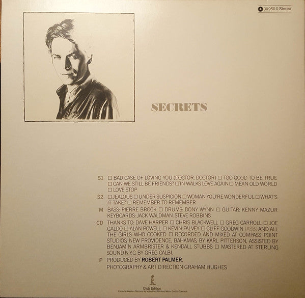 Robert Palmer : Secrets (LP, Album, Club)