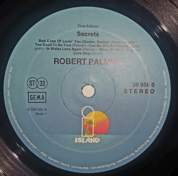 Robert Palmer : Secrets (LP, Album, Club)