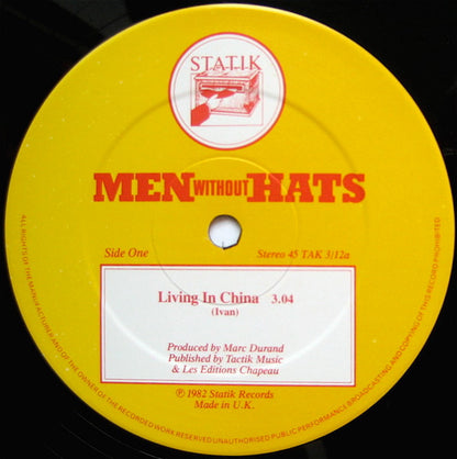 Men Without Hats : Living In China (12", Single)