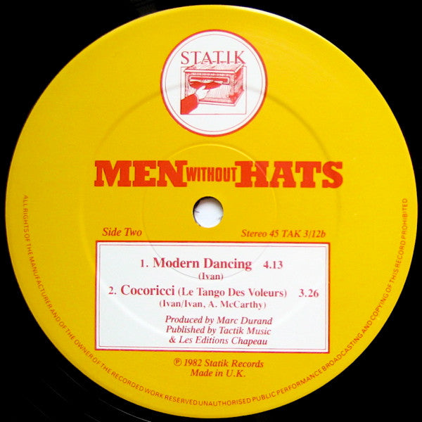 Men Without Hats : Living In China (12", Single)