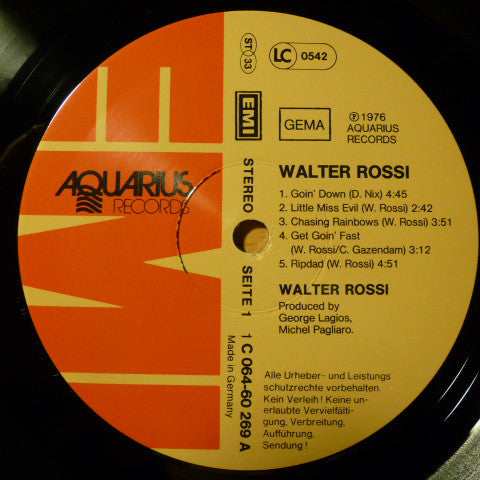 Walter Rossi : Walter Rossi (LP, Album)