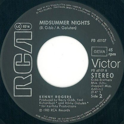 Kenny Rogers Duet With Dolly Parton : Islands In The Stream (7", Single)