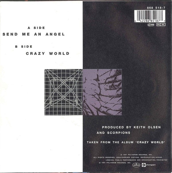 Scorpions : Send Me An Angel (7", Single)