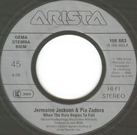Jermaine Jackson, Pia Zadora : When The Rain Begins To Fall (7", Single)