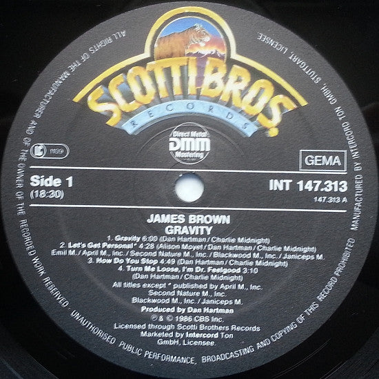 James Brown : Gravity (LP, Album)